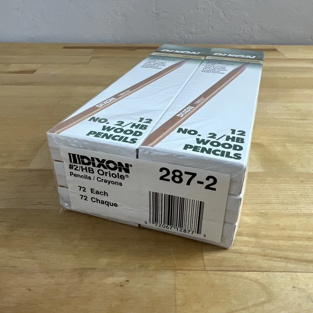 Lot Of 72 (6 Boxes) Dixon Oriole Pencils NO. 2/HB Wood 287-2 USA NIB New‎ in Box